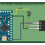N-Ch. MOSFET (IRFZ44N) an Arduino Pro Mini
